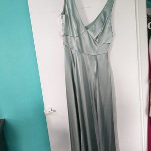 Galina signature charmeuse v neck tank dress